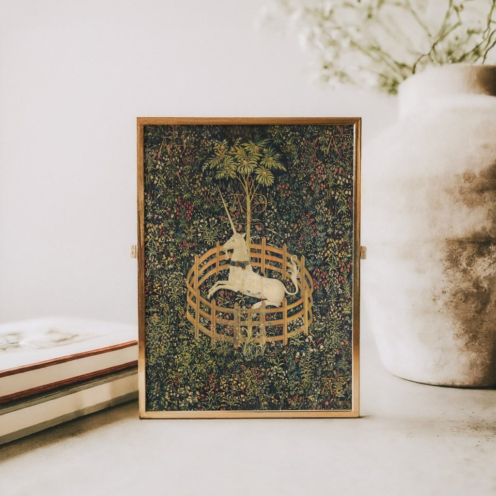 The Unicorn Rests — Medieval Fantasy Print