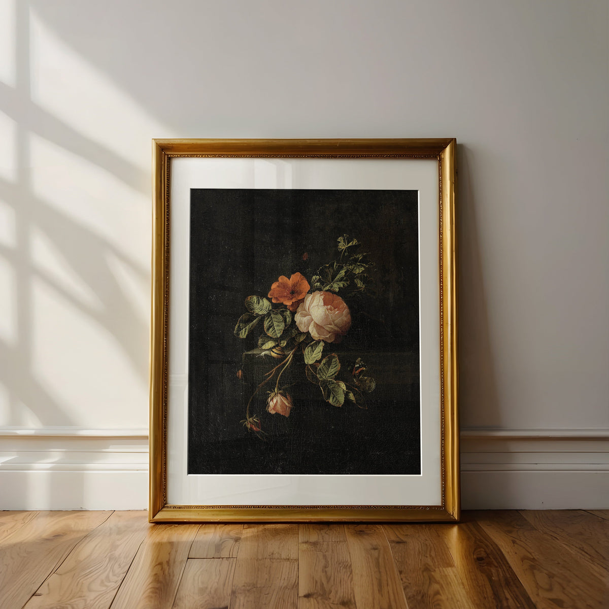Still Life with Roses — Dutch Floral Print