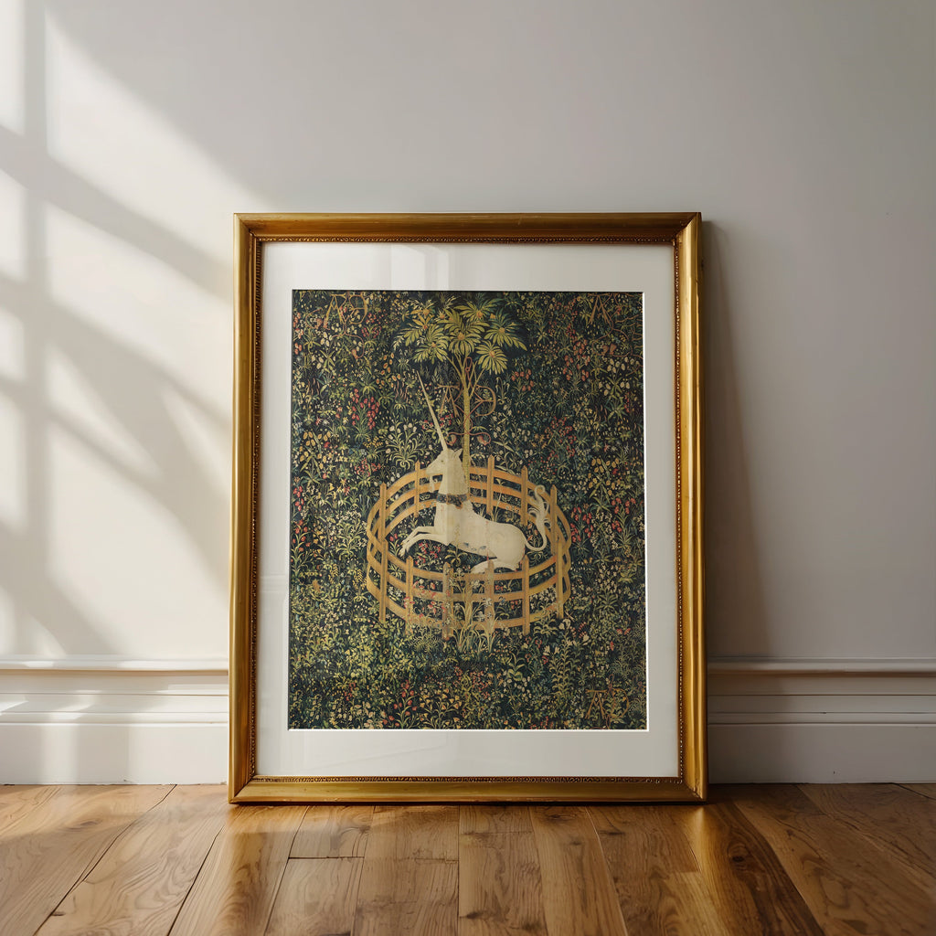 The Unicorn Rests — Medieval Fantasy Print