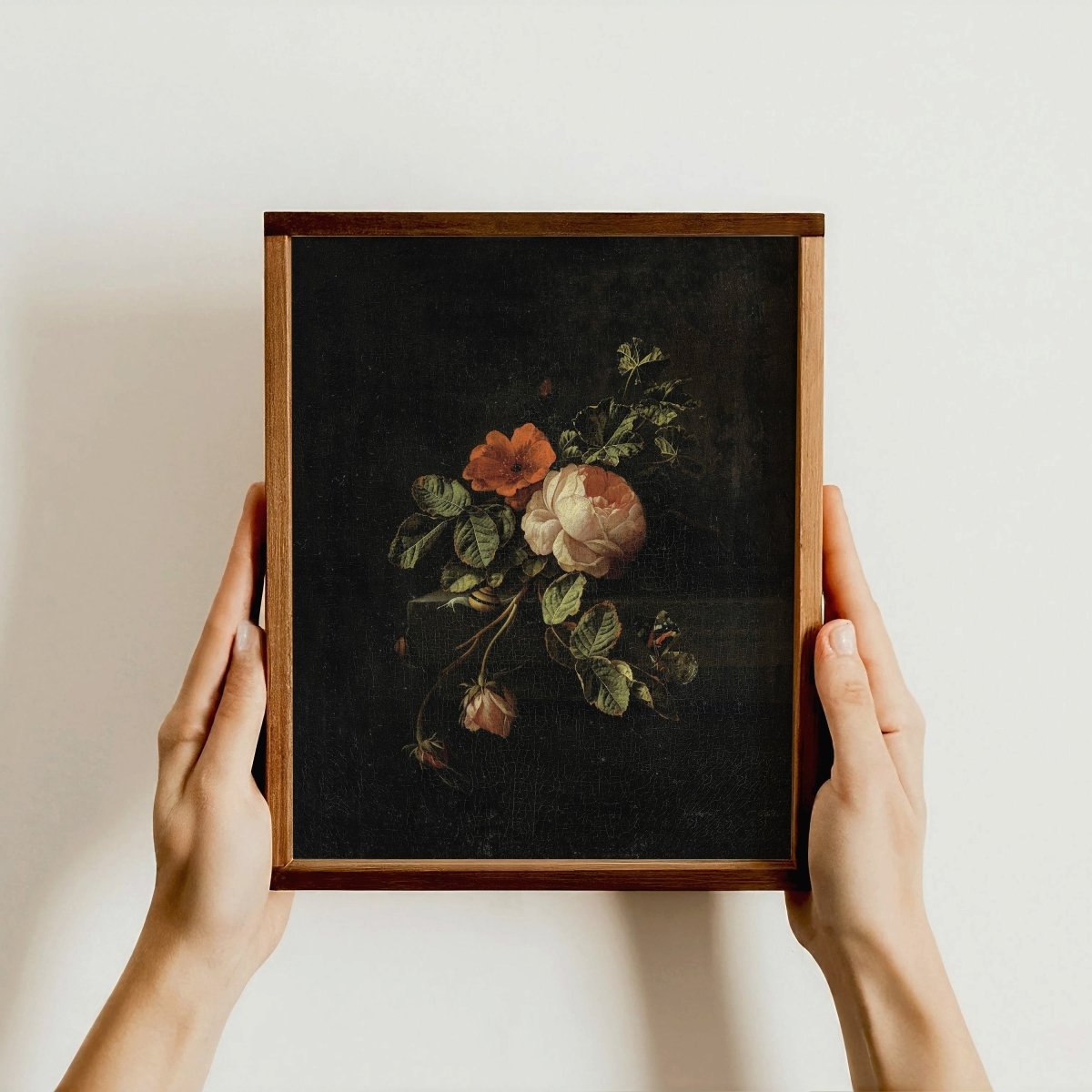 Still Life with Roses — Dutch Floral Print