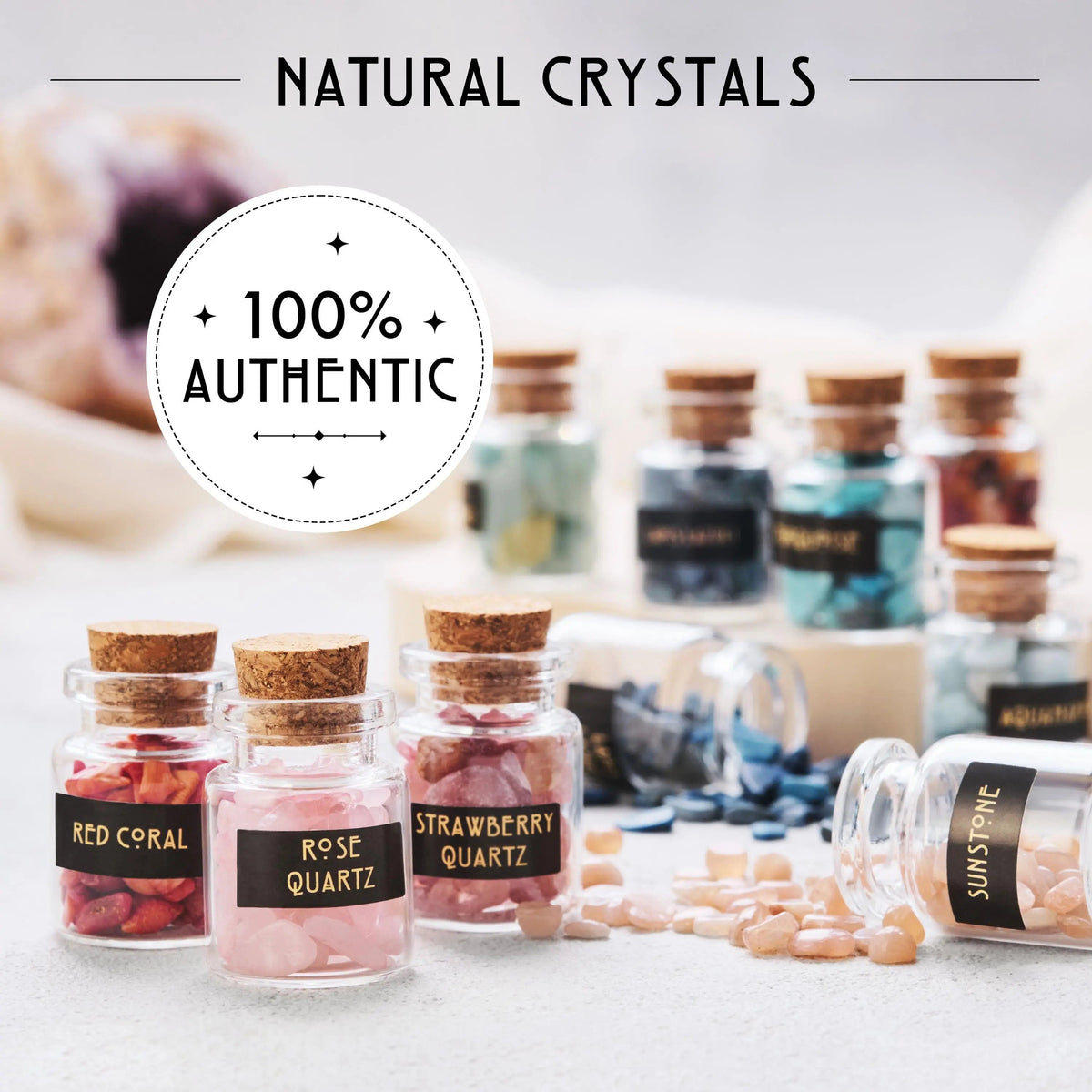 Gemstone Spell Jar Kit — 50 Pieces
