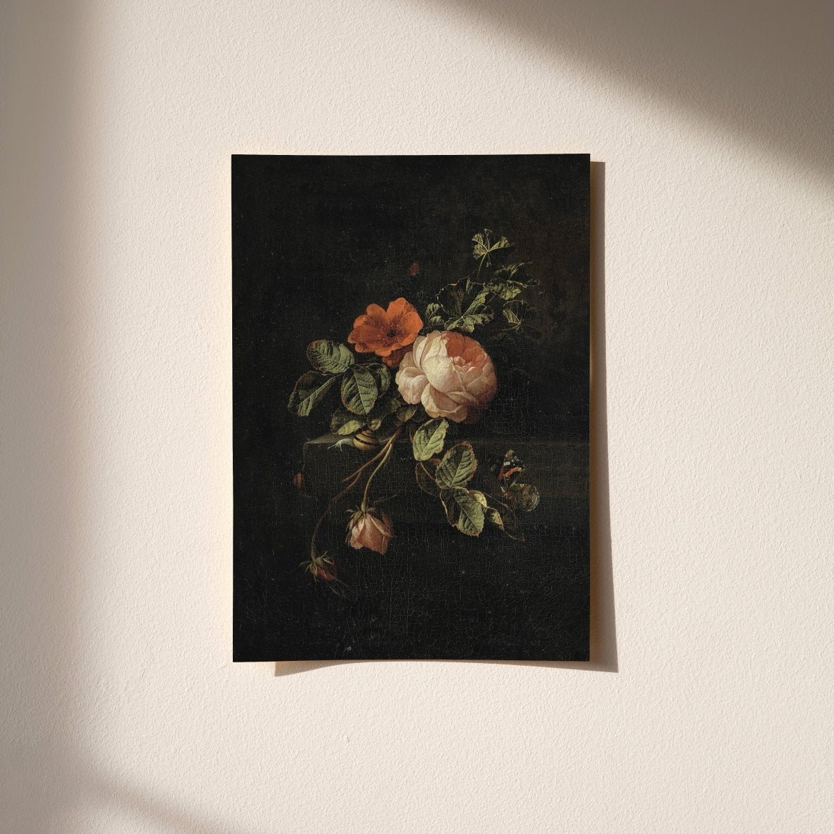 Still Life with Roses — Dutch Floral Print