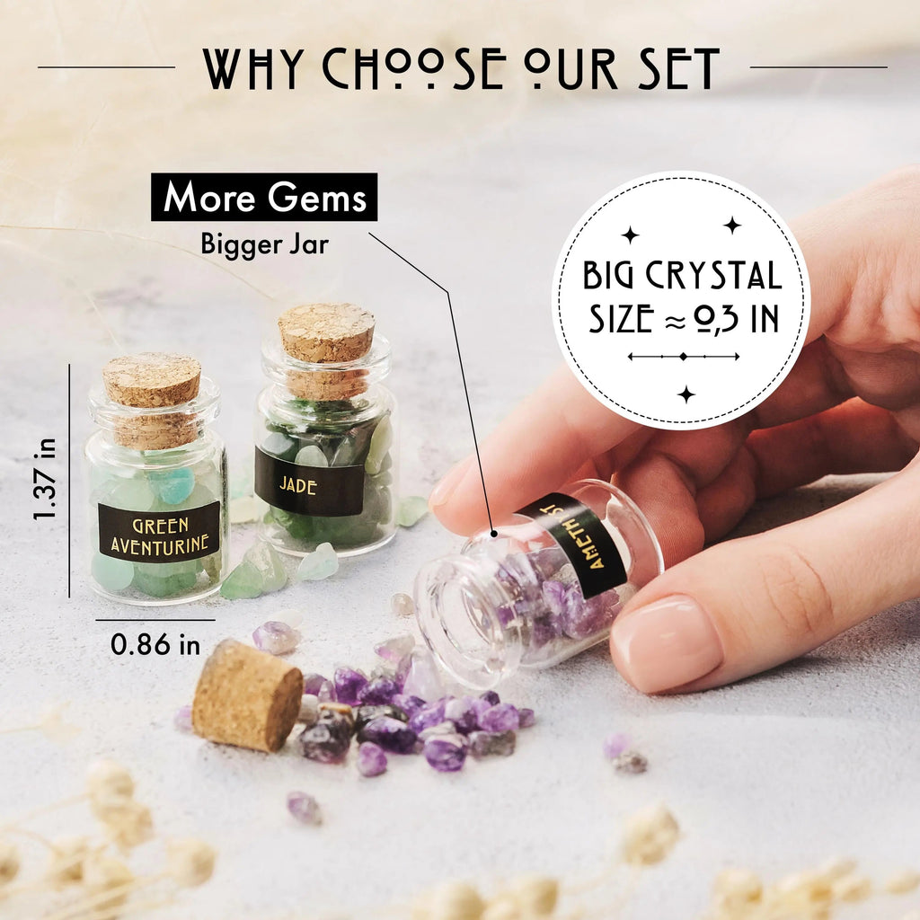 Gemstone Spell Jar Kit — 50 Pieces
