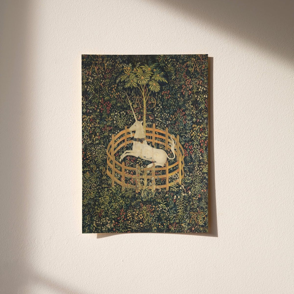 The Unicorn Rests — Medieval Fantasy Print