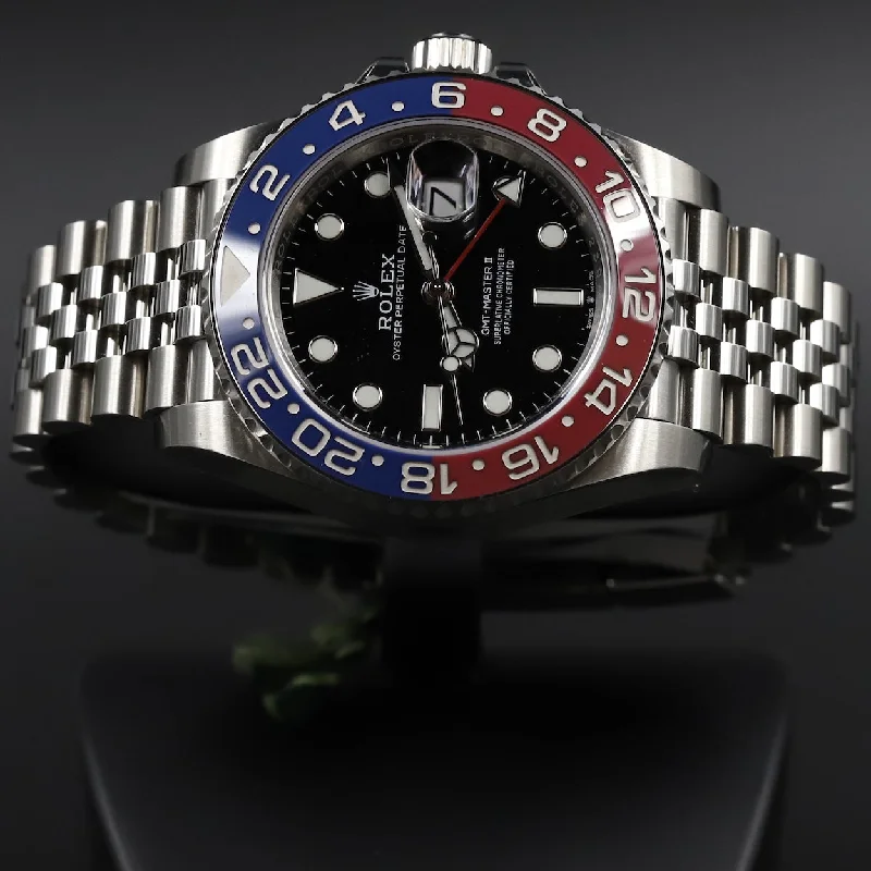 Women's dress watches with elegant straps   Rolex<br>126710BLRO GMT Master II 'Pepsi'