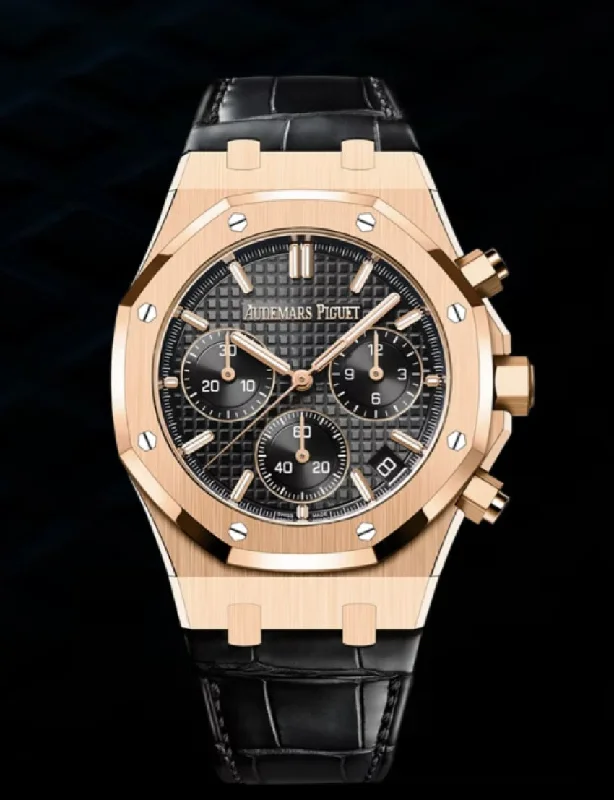 women’s watches with interchangeable bands   Audemars Piguet Royal Oak Chronograph Black Dial 26240OR.OO.D002CR.02