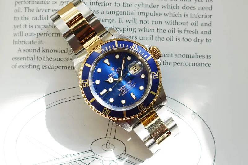 Watches for special occasions   SOLDOUT: ROLEX TWO TONE SUBMARINER 16613 "BLUESY" 1999 Swiss Only Transitional
