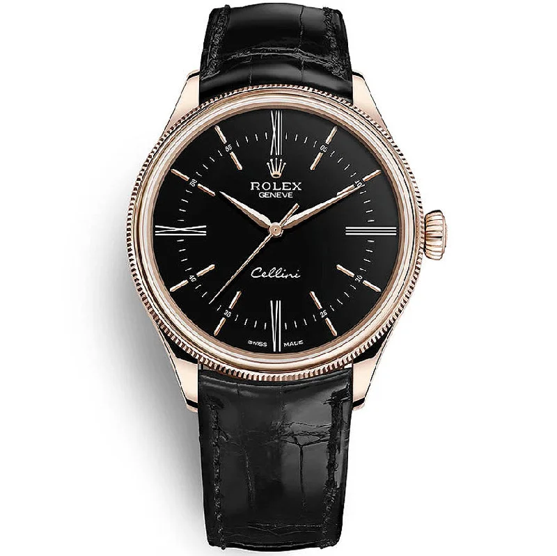 Watches made for exclusive collectors   Rolex Cellini Time 39mm 50505 Black Dial