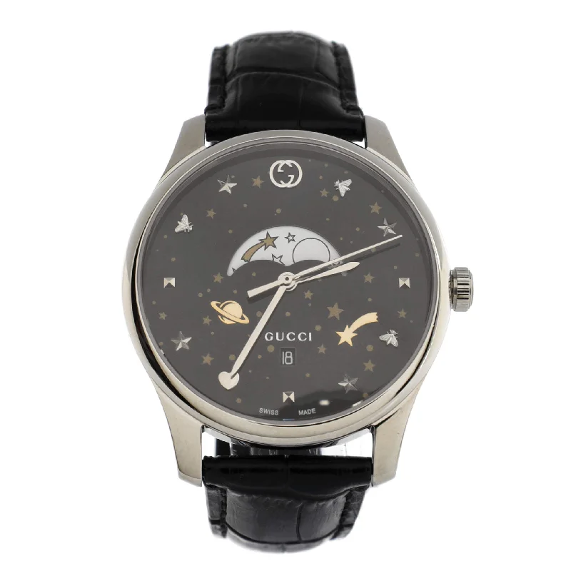 Women's dress watches with elegant straps   G-Timeless Moonphase Quartz Watch Stainless Steel 40