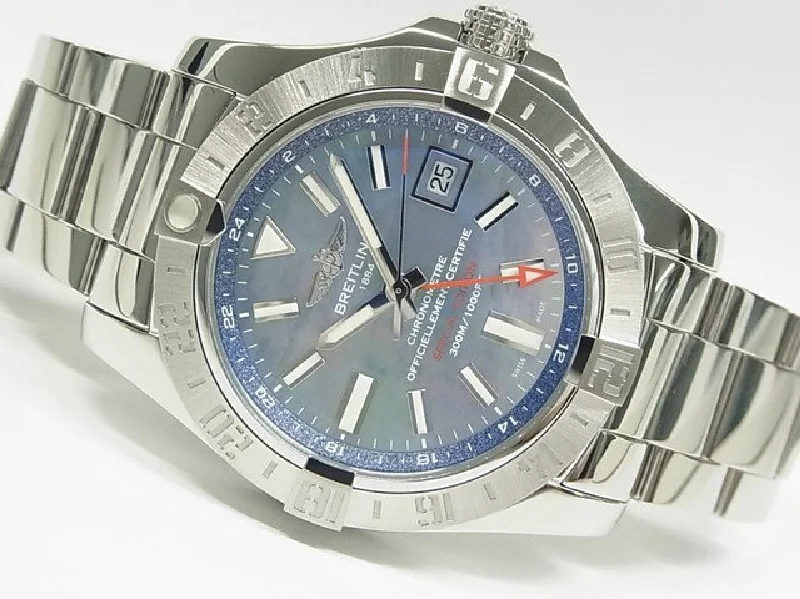 Watches with a classic look   BREITLING AvengerII GMT blueMOP  Lot Limited model A32390 Mens 182406312