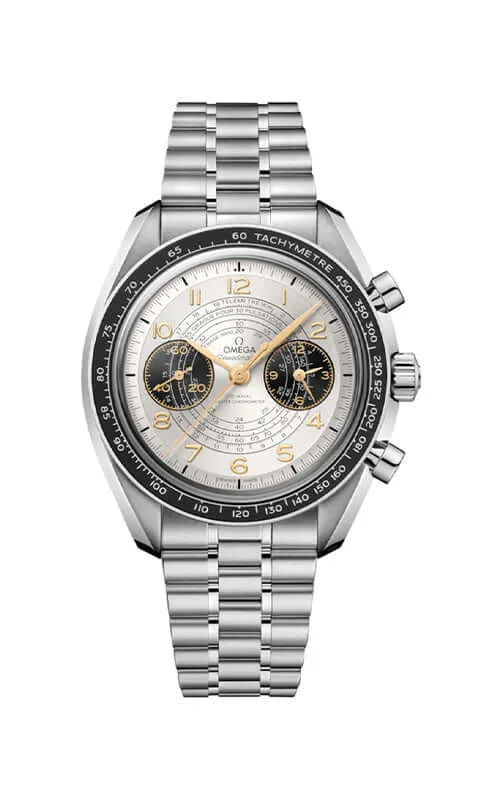 Watches with leather straps and quick release clasps   Omega Speedmaster Chronoscope "Paris 2024" 522.30.43.51.02.001