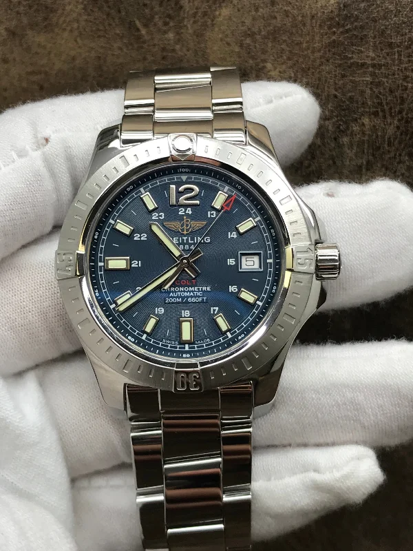 best luxury watches for men   Breitling Colt 41 A17313 Blue Dial Automatic Men's Watch