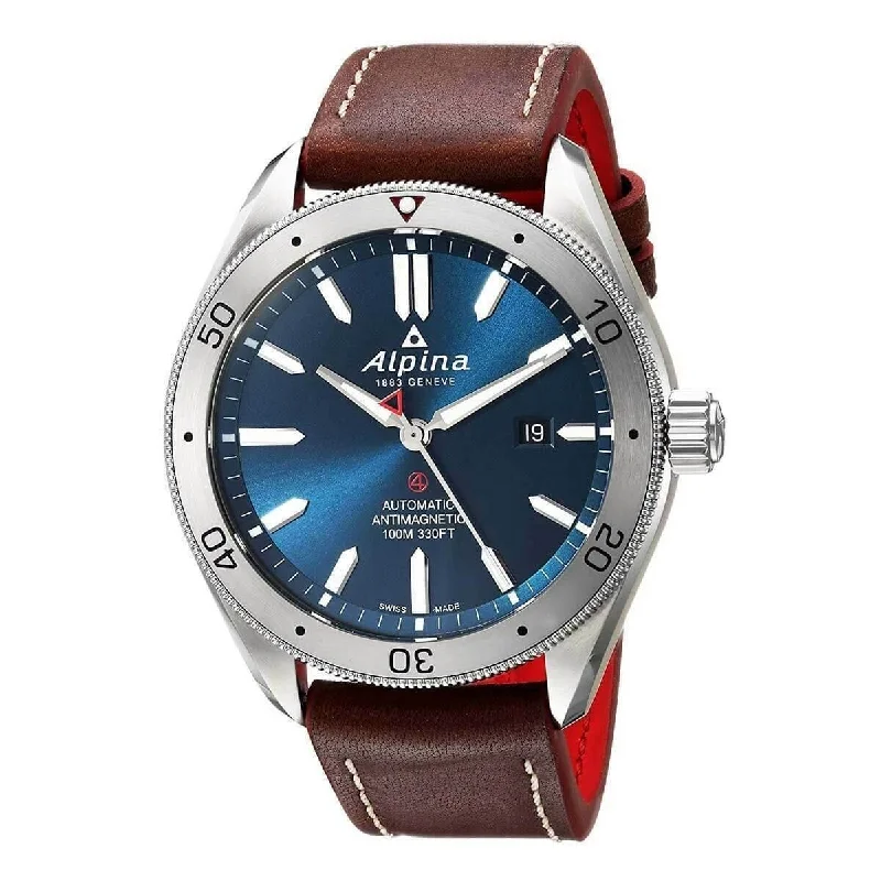 Watches with a sophisticated look   Alpina Men's AL-525NS5AQ6 Alpiner Brown Leather Watch