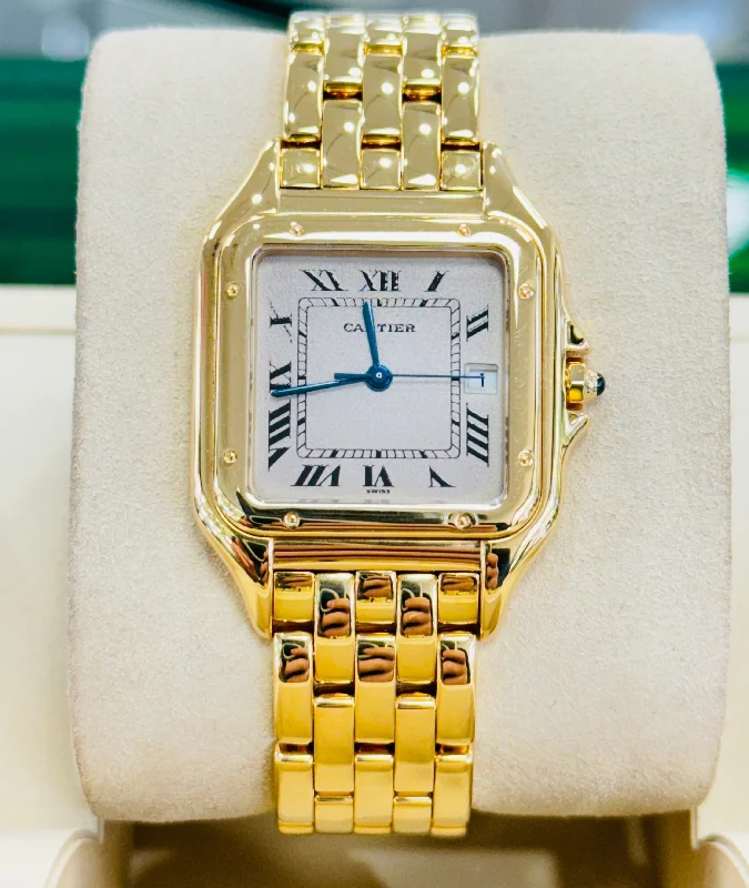 minimalistic watches for men with leather bands Cartier Panthere Large 18k Yellow Gold Art Deco Dial Quartz Watch REF# 1060 minimalistic watches for men with leather bands Cartier Panthere Large 18k Yellow Gold Art Deco Dial Quartz Watch REF# 1060