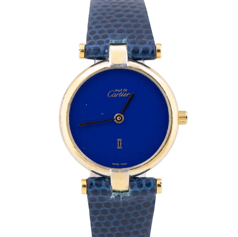 Men's dress watches with slim profile Cartier Vendome Yellow Gold Blue Lapis Vermeil Quartz 24mm 47436757 Watch Men's dress watches with slim profile Cartier Vendome Yellow Gold Blue Lapis Vermeil Quartz 24mm 47436757 Watch